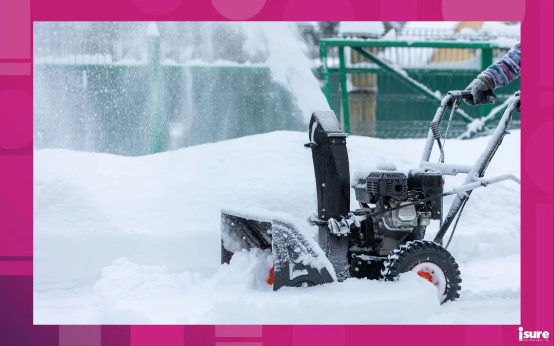 best snow blowers - Winter, blizzard. Cleaning the area with a snow blower