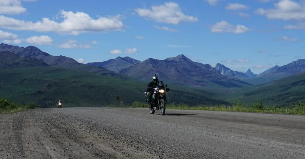 Rider on a multi-day motorcycle trip.