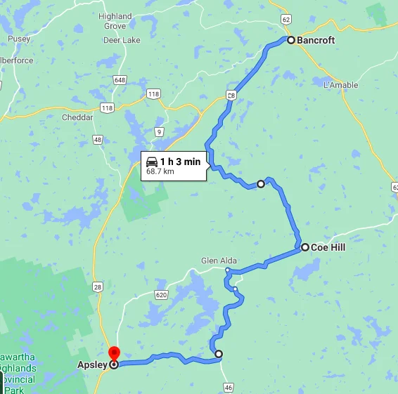 Apsley to Bancroft Route